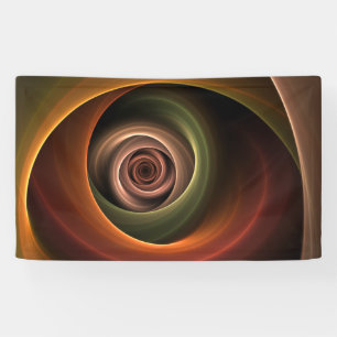 3D Spiral Abstract Warm Colors Modern Fractal Art Spandoek
