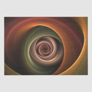 3D Spiral Abstract Warm Colors Modern Fractal Art Tissuepapier