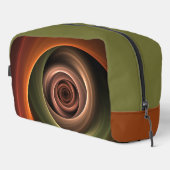3D Spiral Abstract Warm Colors Modern Fractal Art Toilettasje (Rechterhoek)