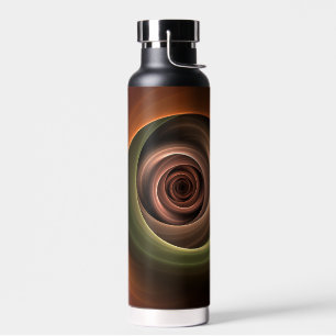 3D Spiral Abstract Warm Colors Modern Fractal Art Waterfles