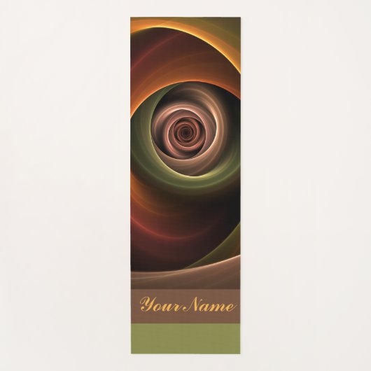 3D Spiral Abstract Warm Colors Modern Fractal Name Yogamat (Voorkant)