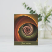 3D Spiral Abstract Warm Colors Modern Fractal Text Briefkaart (Staand voorkant)