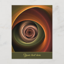 3D Spiral Abstract Warm Colors Modern Fractal Text
