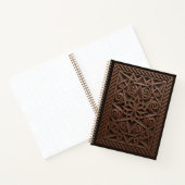 3D Spiral Star Mandala Wood Carved Journal Notitieboek (Binnen)