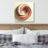 3D Spiral Surreal Abstract Art in Earth Tones Canvas Afdruk (Insitu (Slaapkamer))