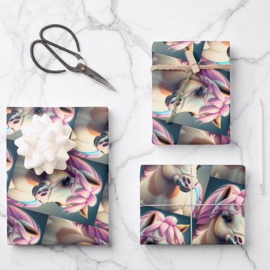 3D Spirit Pony 1 Inpakpapier Vel (Voorkant)