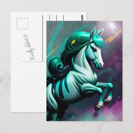 3D Spirit Pony 24 Briefkaart (Voorkant / Achterkant)