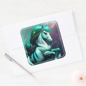 3D Spirit Pony 24 Vierkante Sticker (Envelop)