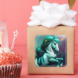 3D Spirit Pony 24 Vierkante Sticker