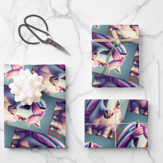 3D Spirit Pony 2 Inpakpapier Vel (Voorkant)