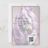 3D Spirit Pony 37 Verjaardagsuitnodiging Kaart (Achterkant)