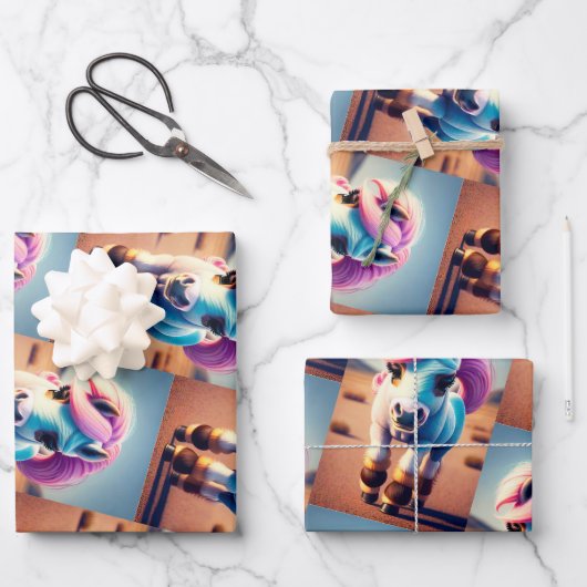 3D Spirit Pony 4 Inpakpapier Vel (Voorkant)