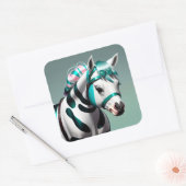 3D Spirit Pony 7 Vierkante Sticker (Envelop)