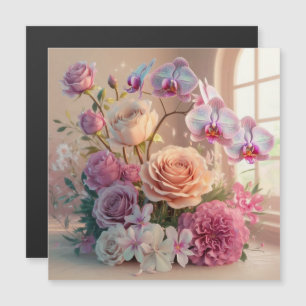 3D Spring Flowers Wenskaart met Rozen
