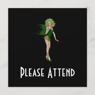 3D St. Patrick's Day Green Fairy Kaart