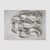 3D Stenen Biddende Engel Wandsculptuur Tissuepapier (Voorkant)