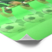 3D Stereogram Voetbalposter Poster (Hoek)