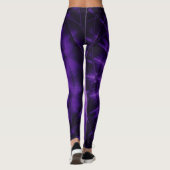 3D sterlicht, violet gordijn wasdoek K Leggings (Achterkant)