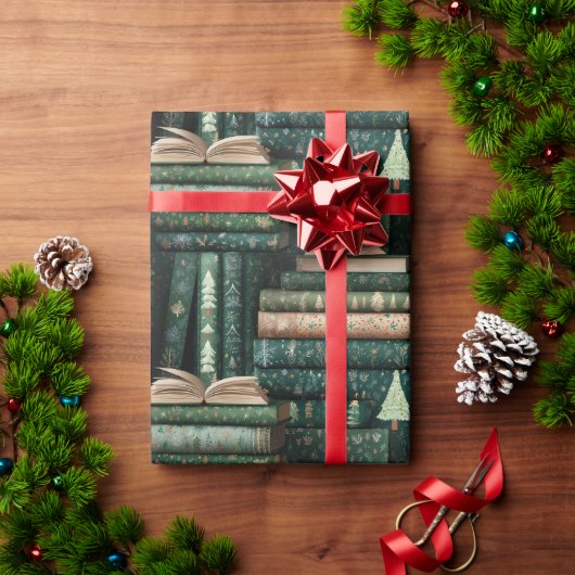 3d stijl Book Lover Wrapping Paper Cadeaupapier (Feestdagen Geschenken)