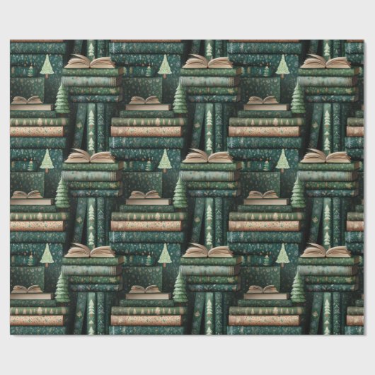 3d stijl Book Lover Wrapping Paper Cadeaupapier (Vlak)