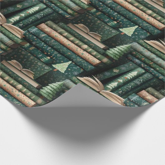 3d stijl Book Lover Wrapping Paper Cadeaupapier (Hoek)