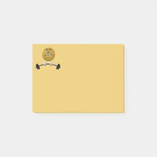 3d Stijl die Emoticon overdoet Post-it® Notes (Voorkant)