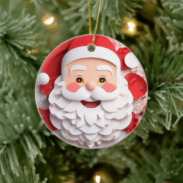 3D Stijl Sinterklaas Kerstvakantie Keramisch Ornament