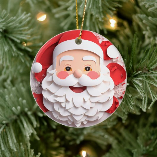 3D Stijl Sinterklaas Kerstvakantie Keramisch Ornament (Boom)