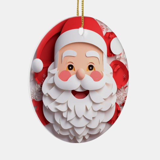 3D Stijl Sinterklaas Kerstvakantie Keramisch Ornament (Rechts)