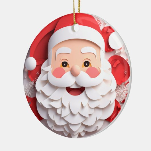 3D Stijl Sinterklaas Kerstvakantie Keramisch Ornament (Links)