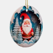 3D Stijl Sinterklaas Kerstvakantie Keramisch Ornament (Rechts)