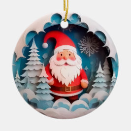 3D Stijl Sinterklaas Kerstvakantie Keramisch Ornament