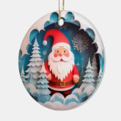 3D Stijl Sinterklaas Kerstvakantie Keramisch Ornament (Links)