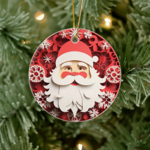 3D Stijl Sinterklaas Kerstvakantie Keramisch Ornament