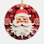 3D Stijl Sinterklaas Kerstvakantie Keramisch Ornament (Voorkant)