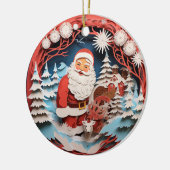3D Stijl Sinterklaas Kerstvakantie Keramisch Ornament (Links)