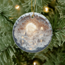 3D Stijl Winter Sneeuwgrot Kerstvakantie