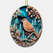 3D Stijl Winterl Vogelland Kerstvakantie Keramisch Ornament (Rechts)