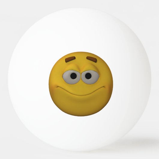 3D Stlyle Smiling Emoticon Pingpongbal (Voorkant)