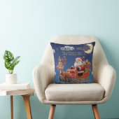 3D Style Christmas Night Sleigh Pillow Kussen (Stoel)
