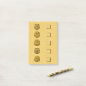 3D Style Mood Check Emoticon 2 Post-it® Notes (Op bureau)