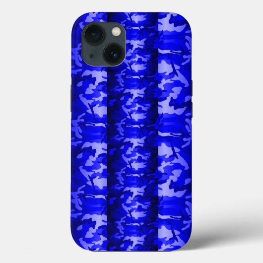 3D Stylish Blue Woodland Camo Case-Mate iPhone Case (Achterkant)