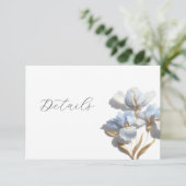 3D Stylized Lilly Wedding Details Informatiekaartje (Staand voorkant)