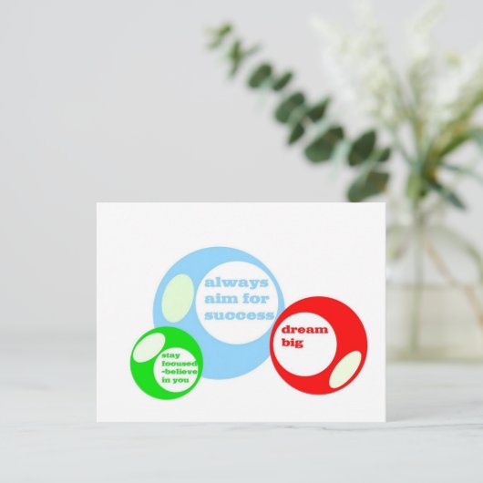 3D-successignalen Briefkaart (Staand voorkant)