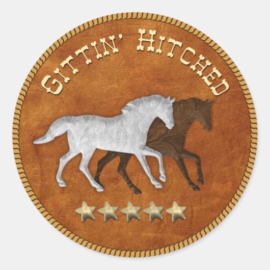 3D Suede Gittin' Hitched Stickers (Voorkant)