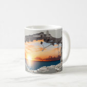 3D Sunrise over de oceaan Mok Wrap Sublimatie (Voorkant rechts)