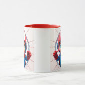 3D superhelden cartoon mok wrap ontwerp (Midden)