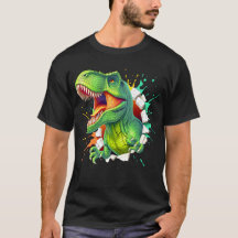 3D T-Rex Dinosaur Muur Smash Jongens Kids T-shirt