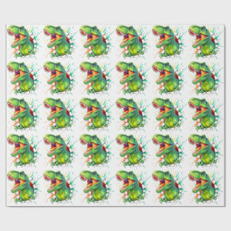 3D T-Rex Dinosaur Muur Smash Jongens Kids T-shirt Cadeaupapier