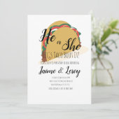 3D Taco Party Gender onthullen Uitnodiging (Staand voorkant)